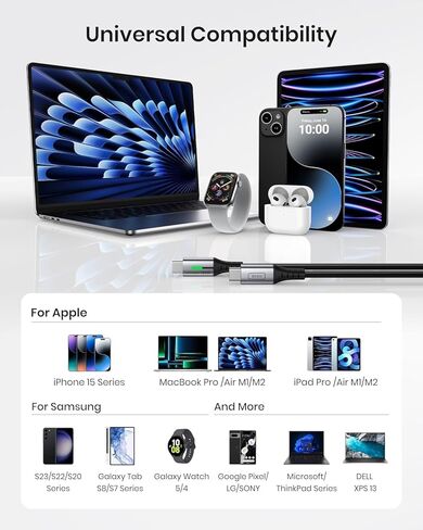 شاحن محمول INIU أنحف سريع الشحن بقدرة 10000 مللي أمبير في الساعة مع شاشة LED لهاتف iPhone 15 14 13 12 11 Pro Samsung S22 S21 Google AirPods iPad (مع كابل USB A-C بطول 1 قدم) - MLO-B6 in Kuwait