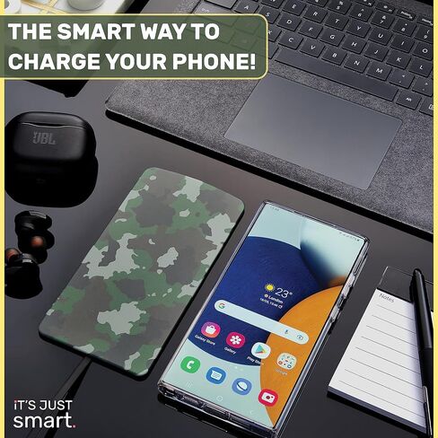 شاحن لاسلكي فائق النحافة من It's Just Smart، شاحن عالمي للهاتف الذي يدعم Qi، متوافق مع iPhone 15,14,14 Plus,14 Pro Max,13,SE,12,11,X,8, Samsung Galaxy S24 S23,S22,S21 ,S20, بكسل in Kuwait