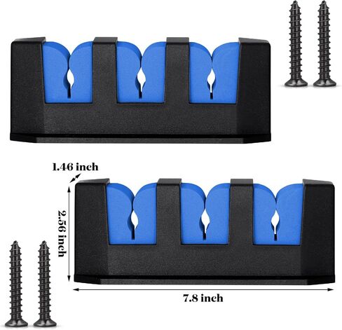 Sratte 4 Pcs Fishing Rod Holder for Boat Wall Mount Fishing Rod Rack 3 Rod Blue Horizontal Rod Holder EVA Foam Garage Fishing Pole Holder Fishmen Gifts Boat Accessories, 7.8 Inch in Saudi Arabia