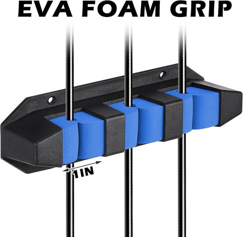 Sratte 4 Pcs Fishing Rod Holder for Boat Wall Mount Fishing Rod Rack 3 Rod Blue Horizontal Rod Holder EVA Foam Garage Fishing Pole Holder Fishmen Gifts Boat Accessories, 7.8 Inch in Saudi Arabia