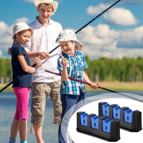 Sratte 4 Pcs Fishing Rod Holder for Boat Wall Mount Fishing Rod Rack 3 Rod Blue Horizontal Rod Holder EVA Foam Garage Fishing Pole Holder Fishmen Gifts Boat Accessories, 7.8 Inch in Saudi Arabia