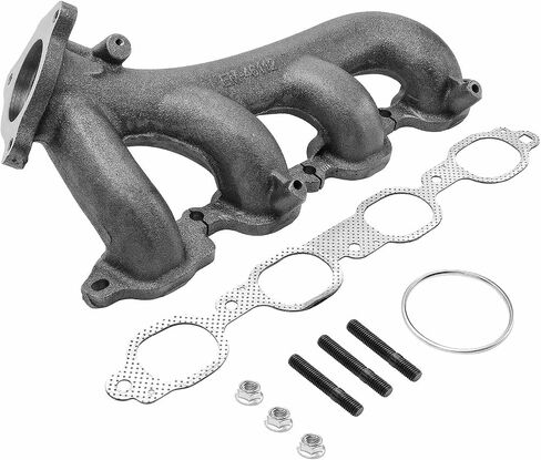 A-Premium Left Exhaust Manifold Kit W/Gaskets & Studs & Nuts [8Cyl 5.3 6.2L] Compatible with Chevrolet, GMC & Cadillac Models - Silverado 1500 1500 LD Tahoe Suburban Sierra 1500 Yukon Escalade & More in Saudi Arabia