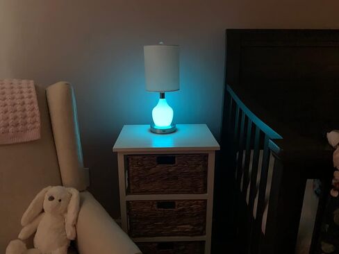 inPOWERED Lights Lamp Angel (Black Shade/Black Base) Standard Electric Night Light or Table Lamp with Emergency Battery Back Up, USB Charging, Color Changing Base, Nursery, Bedroom in Saudi Arabia