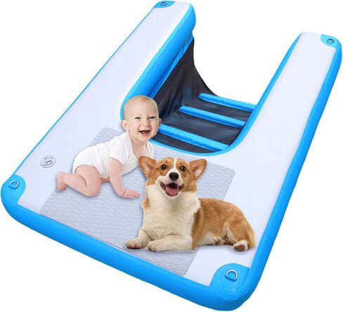 Inflatable Dog raft ramp, Water Sports Floating Platform, Swimming Pool Floating Ladder, Boat Dock ramp Ladder, Water Dog Ladder in Saudi Arabia