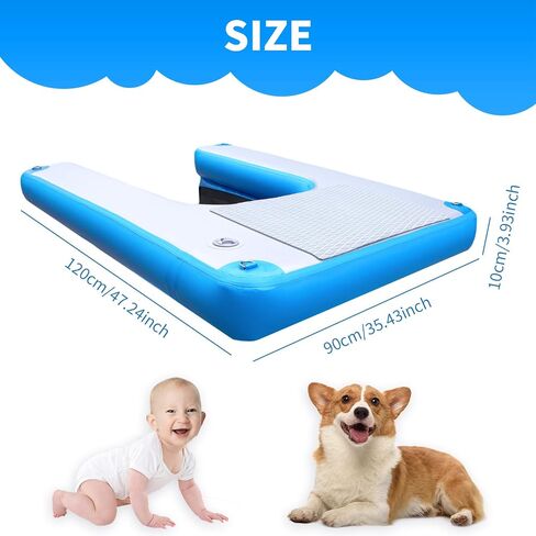 Inflatable Dog raft ramp, Water Sports Floating Platform, Swimming Pool Floating Ladder, Boat Dock ramp Ladder, Water Dog Ladder in Saudi Arabia