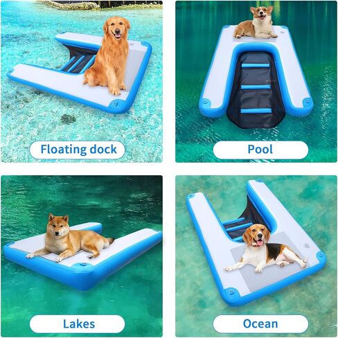 Inflatable Dog raft ramp, Water Sports Floating Platform, Swimming Pool Floating Ladder, Boat Dock ramp Ladder, Water Dog Ladder in Saudi Arabia