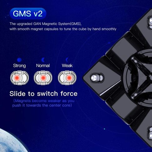 لعبة لغز المكعب السحري GAN 356 XS، Gans 3x3 مكعب السرعة المغناطيسي 356XS (بدون ملصق) in Kuwait