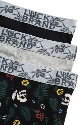 Lucky Brand Mens Cotton Stretch Boxer Briefs 3Pack in Saudi Arabia