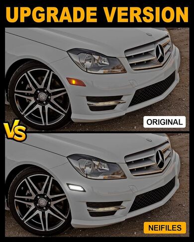 LED Side Marker White Light Compatible with Mercedes Benz C-Class W204 C250 C300 C350 C63 AMG 2012-2014 Front White Fender Bumper Lamps in Saudi Arabia