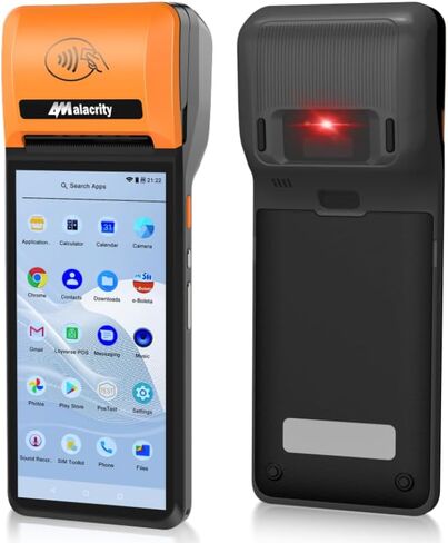 محطة Alacrity المحمولة POS PDA، وحدة مسح ضوئي 1D 2D، طابعة إيصالات 58 مم، Android 12، شاشة لمس 5.9 بوصة تدعم 4G WiFi Bluetooth، مثالية لإدارة قوائم الانتظار والطلبات عبر الإنترنت والجوال والوجبات الجاهزة in Kuwait
