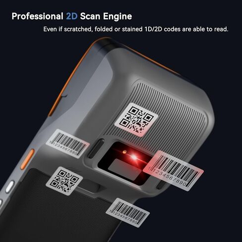 محطة Alacrity المحمولة POS PDA، وحدة مسح ضوئي 1D 2D، طابعة إيصالات 58 مم، Android 12، شاشة لمس 5.9 بوصة تدعم 4G WiFi Bluetooth، مثالية لإدارة قوائم الانتظار والطلبات عبر الإنترنت والجوال والوجبات الجاهزة in Kuwait