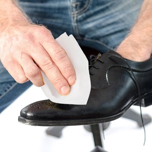 Heigble 200 Pcs Shoe Cleaner Wipes Individually Wrapped Pre Moistened Shoe Shine Wipes Shoe Cleaning Wipes for Travel Quick Clean Use on Leather Rubber Sneakers Boots in Kuwait