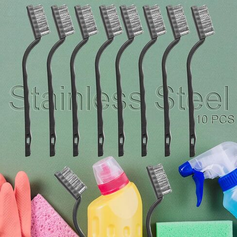 Wire Brushes Set Kit 20PCS Set, 10 PCS Stainless Steel and 10 PCS Brass Wire Scratch Brushes for Cleaning Rust Welding Slag (20) in Saudi Arabia