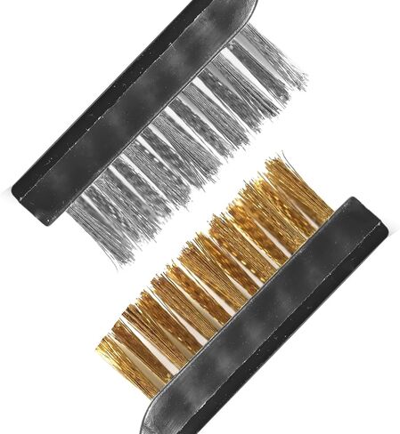 Wire Brushes Set Kit 20PCS Set, 10 PCS Stainless Steel and 10 PCS Brass Wire Scratch Brushes for Cleaning Rust Welding Slag (20) in Saudi Arabia
