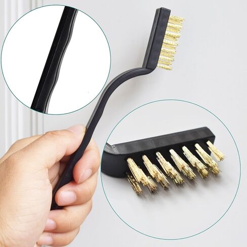 Wire Brushes Set Kit 20PCS Set, 10 PCS Stainless Steel and 10 PCS Brass Wire Scratch Brushes for Cleaning Rust Welding Slag (20) in Saudi Arabia