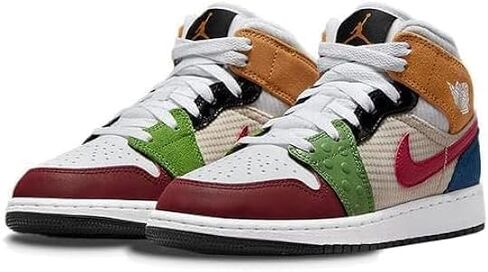 Nike Air Jordan 1 Mid GS White/Gym Red-Black Size 6.5 in Saudi Arabia