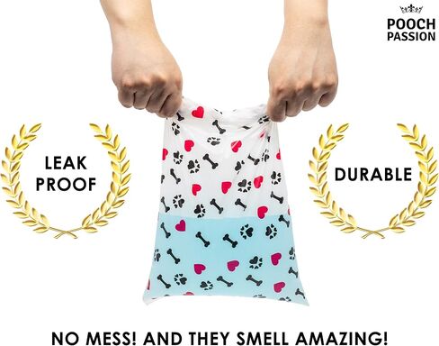 Thick and Durable Dog Poop Bag, Brazilian Mango Scented, 100% Leak-proof, 15 Count, 9"W x 14"L in Saudi Arabia