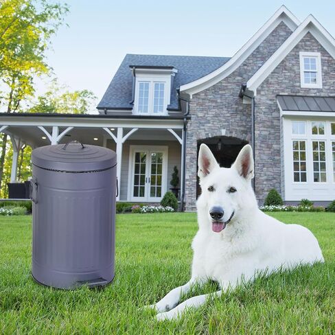 سلة مهملات براز الكلاب قابلة للتركيب للاستخدام في الهواء الطلق ومحطة نفايات الكلاب مع غطاء بدواسة بدون استخدام اليدين سعة 3.1 جالون حاوية حديقة المنزل ساحة المطبخ مع 200 كيس قمامة بلاستيكي و12 فلتر كربون منشط T-Y-G in Kuwait