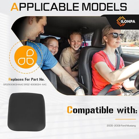 ILONPA غطاء غطاء وحدة التحكم المركزية الأسود غطاء صندوق مسند الذراع متوافق مع 2005 2006 2007 2008 2009 Ford Mustang استبدال لـ 5R3Z6306024AAC 5R3Z-6306024-AAC in Kuwait