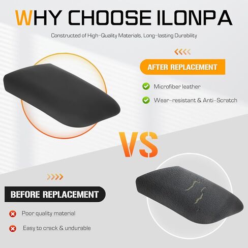 ILONPA غطاء غطاء وحدة التحكم المركزية الأسود غطاء صندوق مسند الذراع متوافق مع 2005 2006 2007 2008 2009 Ford Mustang استبدال لـ 5R3Z6306024AAC 5R3Z-6306024-AAC in Kuwait