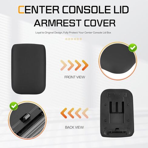ILONPA غطاء غطاء وحدة التحكم المركزية الأسود غطاء صندوق مسند الذراع متوافق مع 2005 2006 2007 2008 2009 Ford Mustang استبدال لـ 5R3Z6306024AAC 5R3Z-6306024-AAC in Kuwait