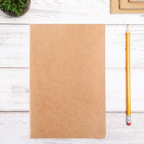 GTLZLZ 12 حزمة من دفاتر ورق كرافت، ورق فارغ، دفتر ملاحظات للموضوع، 60 صفحة/30 ورقة، مقاس 8.3x5.5 بوصة/A5، مجموعة مجلة السفر، للمسافرين والطلاب والمكاتب in Kuwait