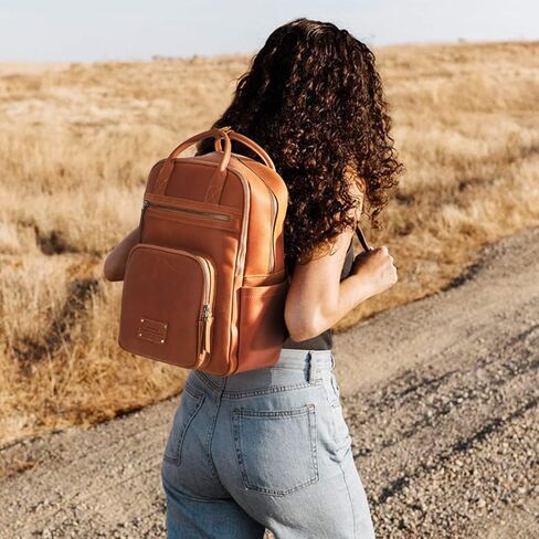 S-ZONE Women Leather Backpack Bundle with Sling Bag for Men Women Crossbody Shoulder Bag Backpack Purse Outdoor Travel in Saudi Arabia