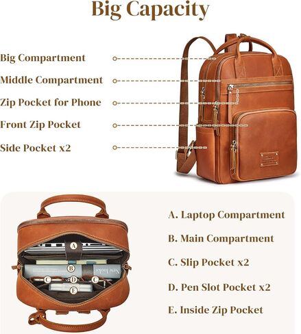 S-ZONE Women Leather Backpack Bundle with Sling Bag for Men Women Crossbody Shoulder Bag Backpack Purse Outdoor Travel in Saudi Arabia