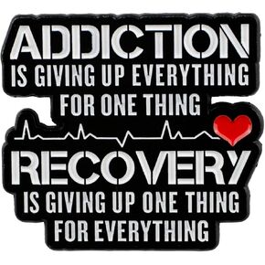 Sober Enamel Pin, Addiction Recovery Pin Brooch, Sobriety Brooch, Addiction Awareness Badge, Sobriety Gift For Sober Men Women Friend, Mental Health Motivational Lapel Badges, Healing Journey Support Gift, Inspirational Quote Jewelry Accessory in Saudi Arabia
