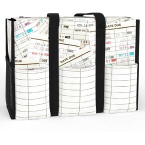 84hoods Multi-Pocket Waterproof Tote Bag with Multiple Convenient Pockets and Zipper. Gift for Women Book Lover, Librarian. in Saudi Arabia