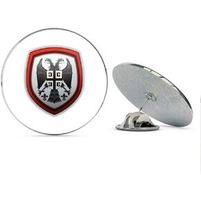 Serbia Coat of Arms Shield Round Metal 0.75" Lapel Pin Hat Shirt Pin Tie Tack Pinback in Saudi Arabia