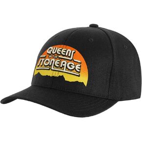 Queens of the Stone Age Men's Sunrise Logo Baseball Cap Black in Saudi Arabia