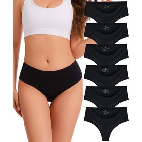 Sunm Boutique Cotton Thongs for Women, High Waisted Seamless Womens Underwear, No Show Stretchy Comfort Ladies Panties in Saudi Arabia
