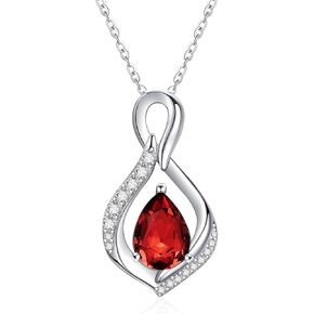 Infinity Necklaces for Women, White Gold/14K Gold/Rose Gold Forever Love Jewelry Gift with Birthstone Pendant for Wife Her Mom in Saudi Arabia