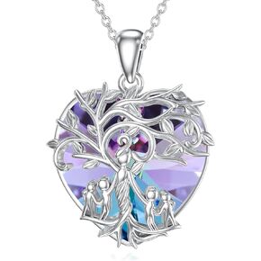 Mom Nana Grandma Necklace Mothers Day Gifts for Women Opal/Crystal Necklace Pendant Birthday Jewelry Gifts for Lover in Saudi Arabia