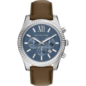 Michael Kors Men's Lexington Chronograph Brown Leather Watch (Model: MK9258) in Saudi Arabia
