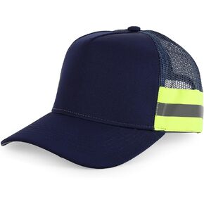 Trendy Apparel Shop XXL Oversized Reflective High Visibility Safety Trucker Cap in Saudi Arabia