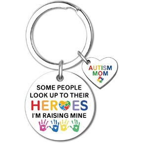 Autism Awareness Keychain Appreciation Gift for Autism Mom Mothers Day Gift for Mom From Autistic Boys Girls in Saudi Arabia