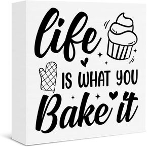 Pink Kitchen Decor the Kitchen Is the Heart of the Home Sign Cute Pink Cook Wooden Box Sign for Home Bakery Dessert Shop Shelf Wall Decor in Saudi Arabia