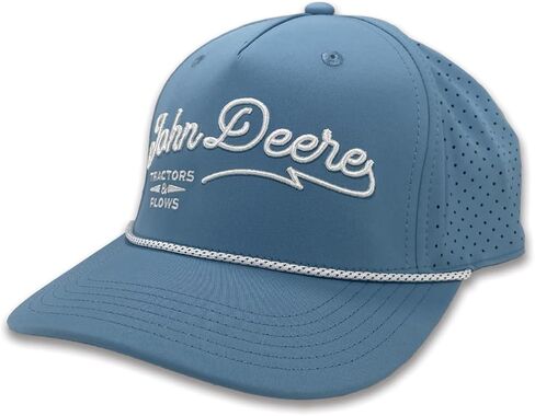 John Deere Embroidered Raised Script Tractors & Plows Hat, Indigo Blue in Kuwait