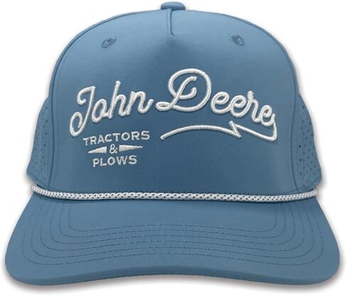 John Deere Embroidered Raised Script Tractors & Plows Hat, Indigo Blue in Kuwait