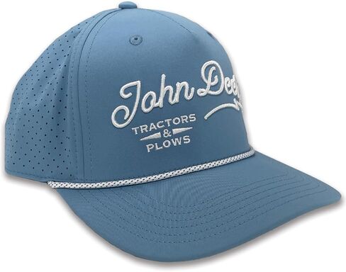 John Deere Embroidered Raised Script Tractors & Plows Hat, Indigo Blue in Kuwait