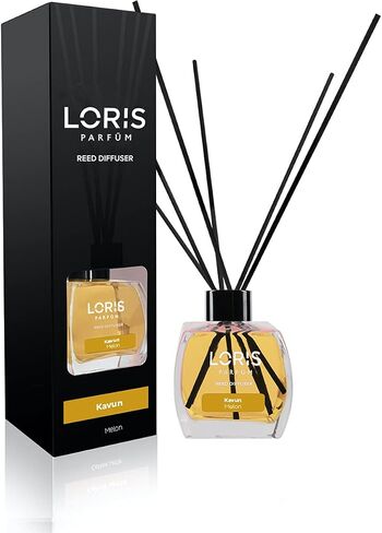 Loris Patchouli & Bergamot Reed Diffuser Set with Dried Flowers | Reed Diffusers for Home with Sticks | Bathroom Diffuser & Room Scent | Long-Lasting Home Fragrance | 120 mL / 4.06 fl oz in Kuwait