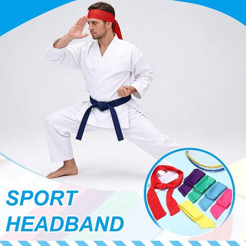 Tie Sweatband Headband, Running Athletic Hair Head Band Adjustable Head Tie Non-Slip Moisture Wicking -Fitting for (Tennis) in Saudi Arabia