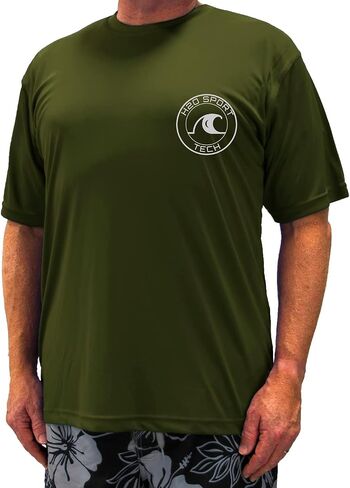 Big & Tall Men's Short Sleeve Swim Shirt Loose Fit - Coastal Colors in Saudi Arabia