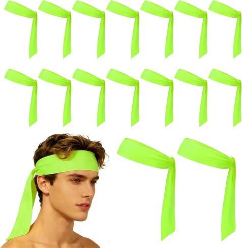 Tie Sweatband Headband, Running Athletic Hair Head Band Adjustable Head Tie Non-Slip Moisture Wicking -Fitting for (Tennis) in Saudi Arabia