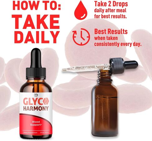 Glyco Harmony Drops, Official Glyco Harmony Liquid Supplement with All Natural Ingredients, GlycoHarmony Blood Support Max Strength Health & Wellness Vitamin Supplement (2 Bottle Bundle, 60 Servings) in Saudi Arabia