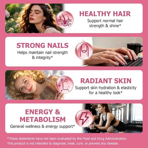 Pure Biotin 10000mcg Liquid Drop Optimal Solutions Hair Skin & Nails Vitamins Support w. Collagen Keratin Hyaluronic Acid Saw Palmetto, Biotin(Vitamin B7) for Hair Growth & Cellular Energy in Saudi Arabia