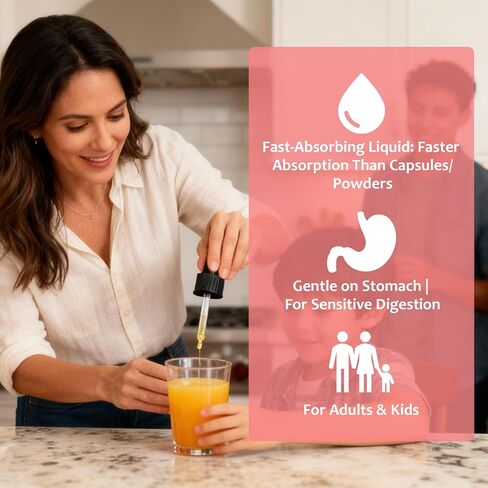 Pure Lithium Orotate Liquid Drops 5mg, Low Dose Lithium Brain Supplement for Cognitive Memory Mood Behavior, High Bioavailability Liquid Lithium-Orotate Drops for Kids Adults Vegan Non-GMO in Saudi Arabia