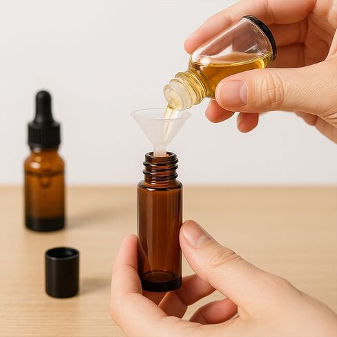 6 Packs 30ml Amber Glass Roller Bottles with Black Caps Refillable Roll-On Containers Travel Size Rollerball Bottles for Essential Oils, Perfume, Aromatherapy in Saudi Arabia